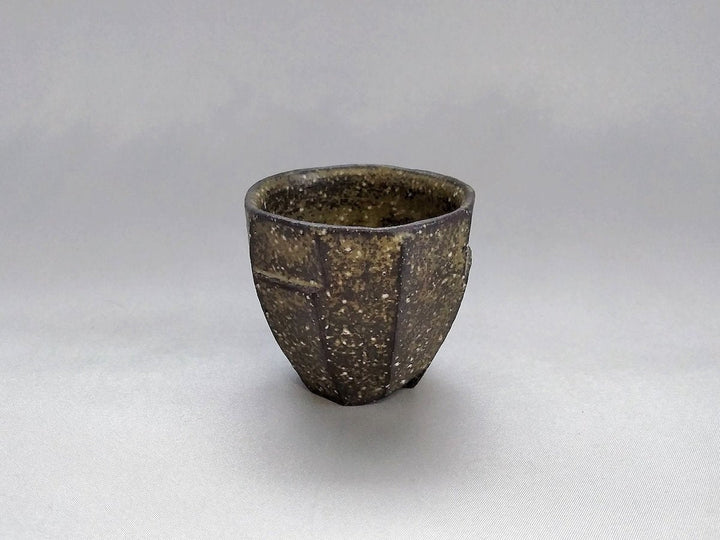 Ash Glazed Faceted Sake Cup - Crafted By Tatsuo Otomo