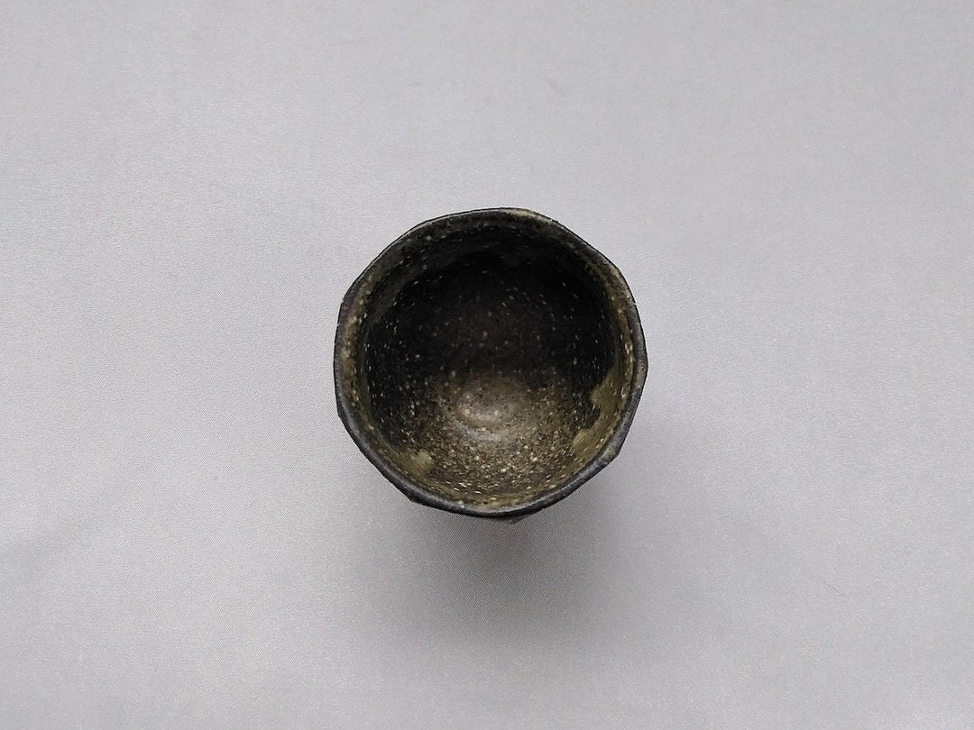 Ash Glazed Faceted Sake Cup - Crafted By Tatsuo Otomo