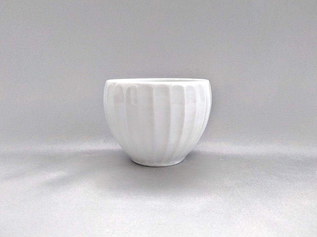 White Porcelain bamboo foRest Carved Round Cup - Crafted By Issin Kiln