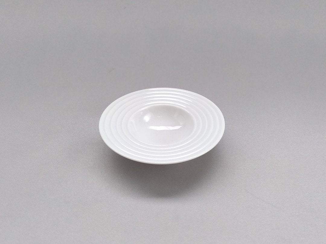 White Porcelain Carved wide rib Small Plate - Crafted By Issin Kiln