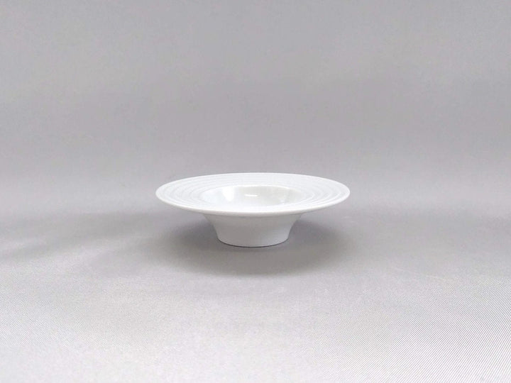 White Porcelain Carved wide rib Small Plate - Crafted By Issin Kiln