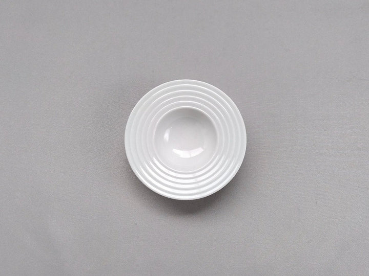 White Porcelain Carved wide rib Small Plate - Crafted By Issin Kiln