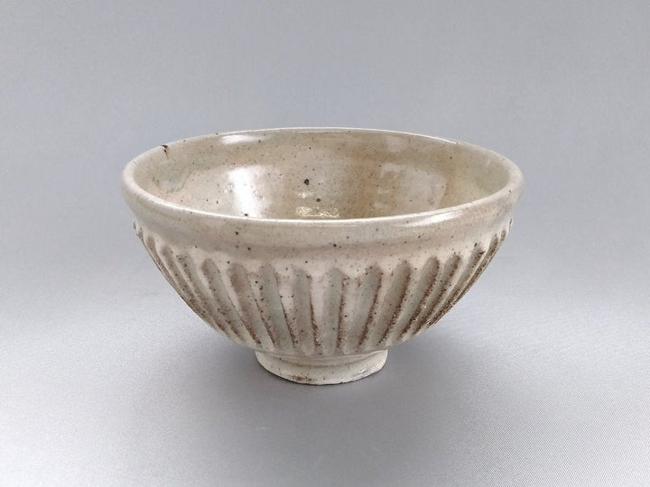 Large White Slip Rice Bowl - Crafted By Junichi Mashiko