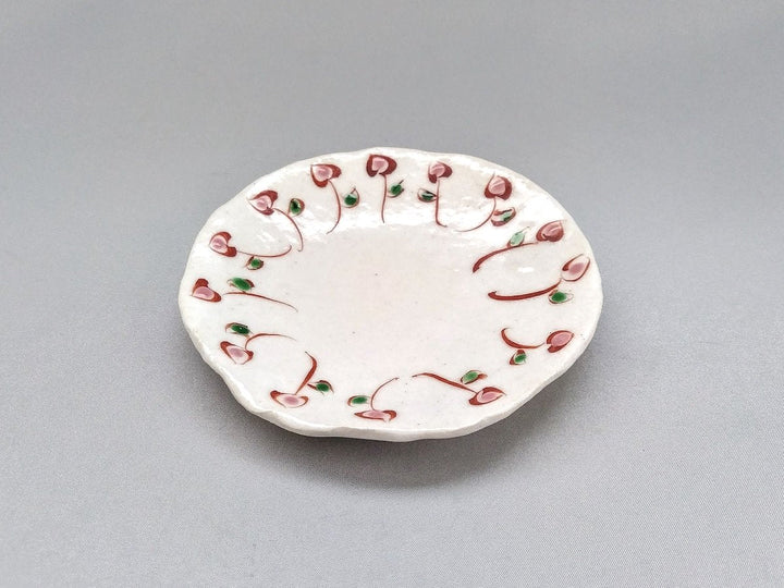 Colored dotted Flower Small Plate Pink - Crafted By Hiroshi Haisawa