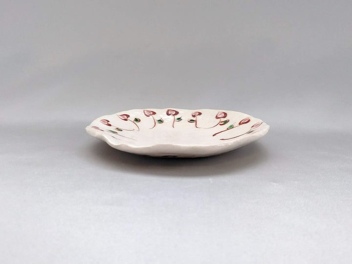 Colored dotted Flower Small Plate Pink - Crafted By Hiroshi Haisawa