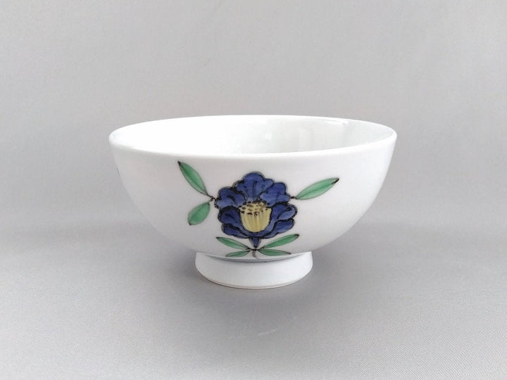 Large Colored Pottery Flower Patterned Rice Bowl - Crafted By Bunzo Kiln