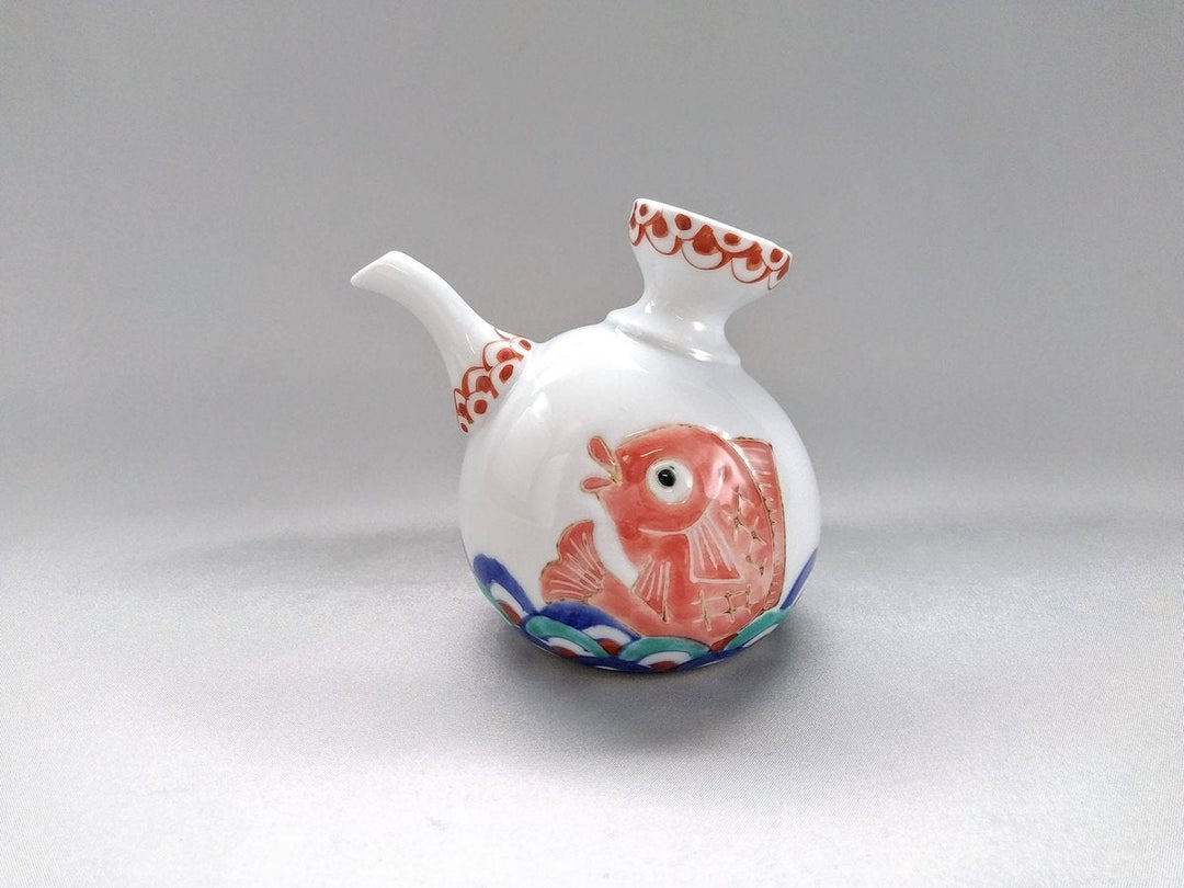 Happy sea bream Sake Bottle - Crafted By Tokushichi Kiln