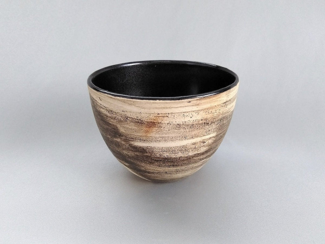 Jumbo Cup Striped Black - Crafted By Kakurin Kiln