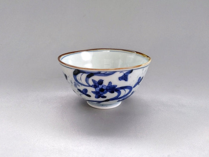 Small Rice Bowl with Underglazed water - Crafted By Kanemon Kiln