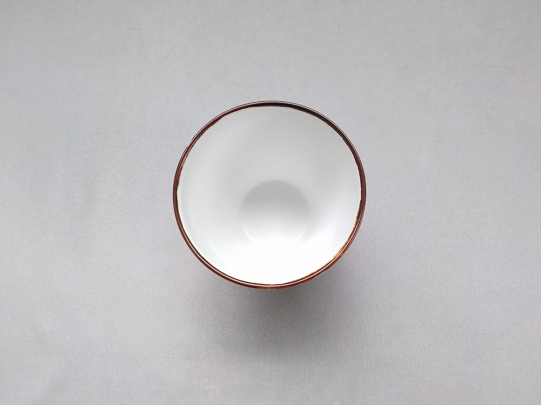 Ridged Tea Cup rust White mat - Crafted By Koyo Kiln