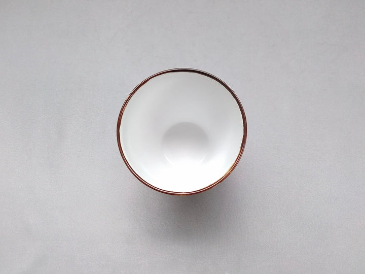 Ridged Tea Cup rust White mat - Crafted By Koyo Kiln