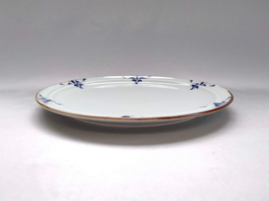 Rim Round Plate 7-Sun Plate Leaves - Crafted By Koyo Kiln