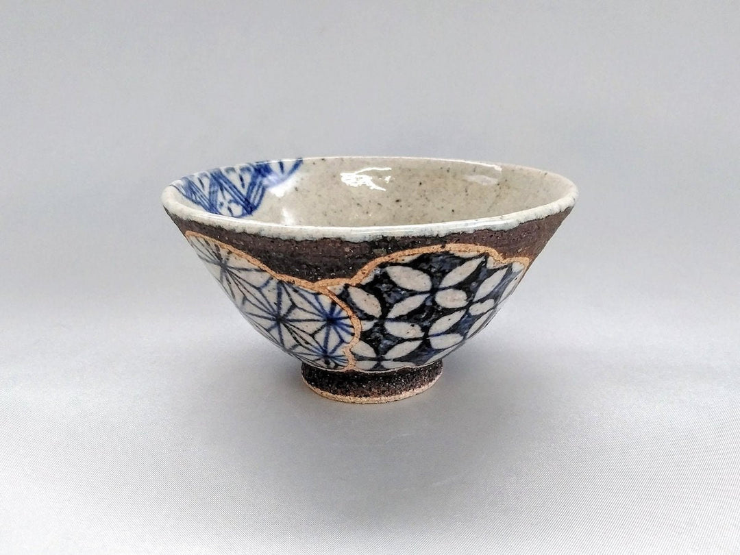 Plum Pattern plain Rice Bowl Blue - Crafted By Kosai Kiln