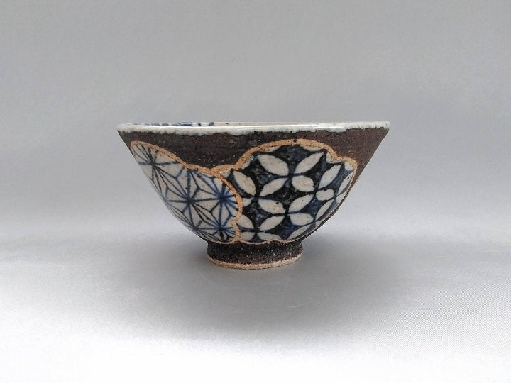 Plum Pattern plain Rice Bowl Blue - Crafted By Kosai Kiln