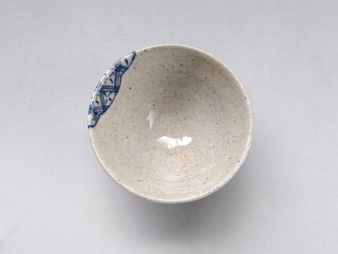 Plum Pattern plain Rice Bowl Blue - Crafted By Kosai Kiln