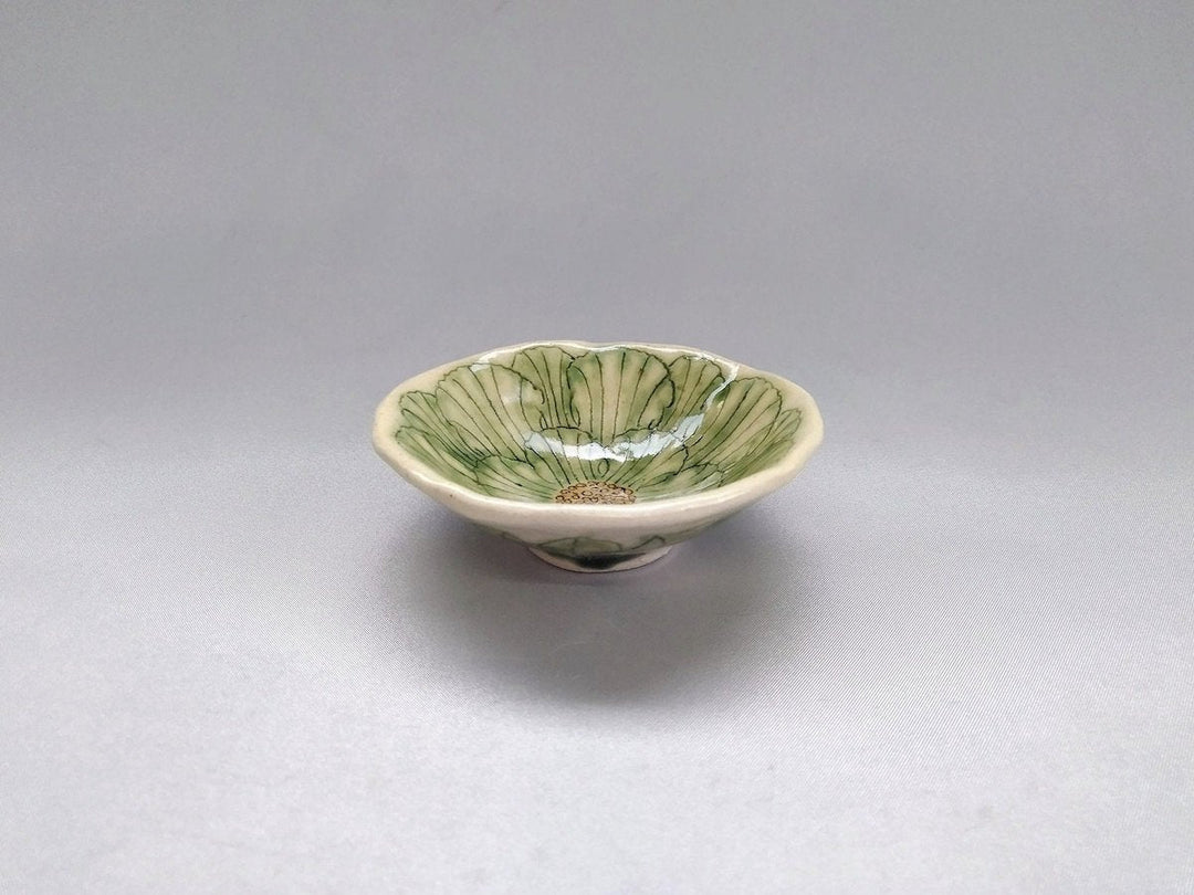 Peony wreath Flower Small Bowl Green - Crafted By Yoshihei Kato