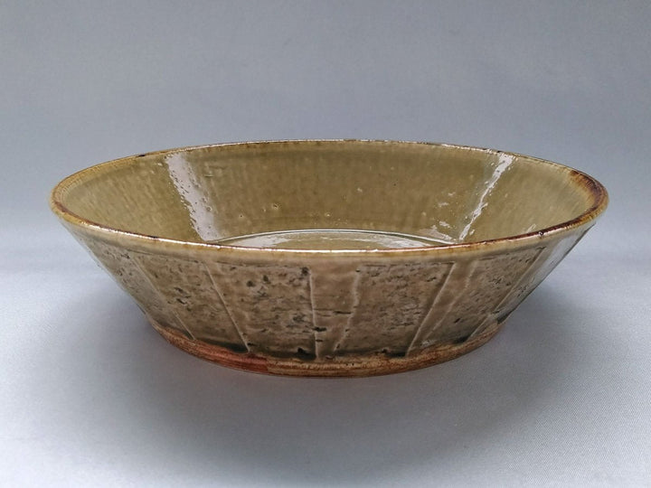 Yellow Ash Glazed Sogi 7-Sun Shallow Bowl - Crafted By Shinji Akane